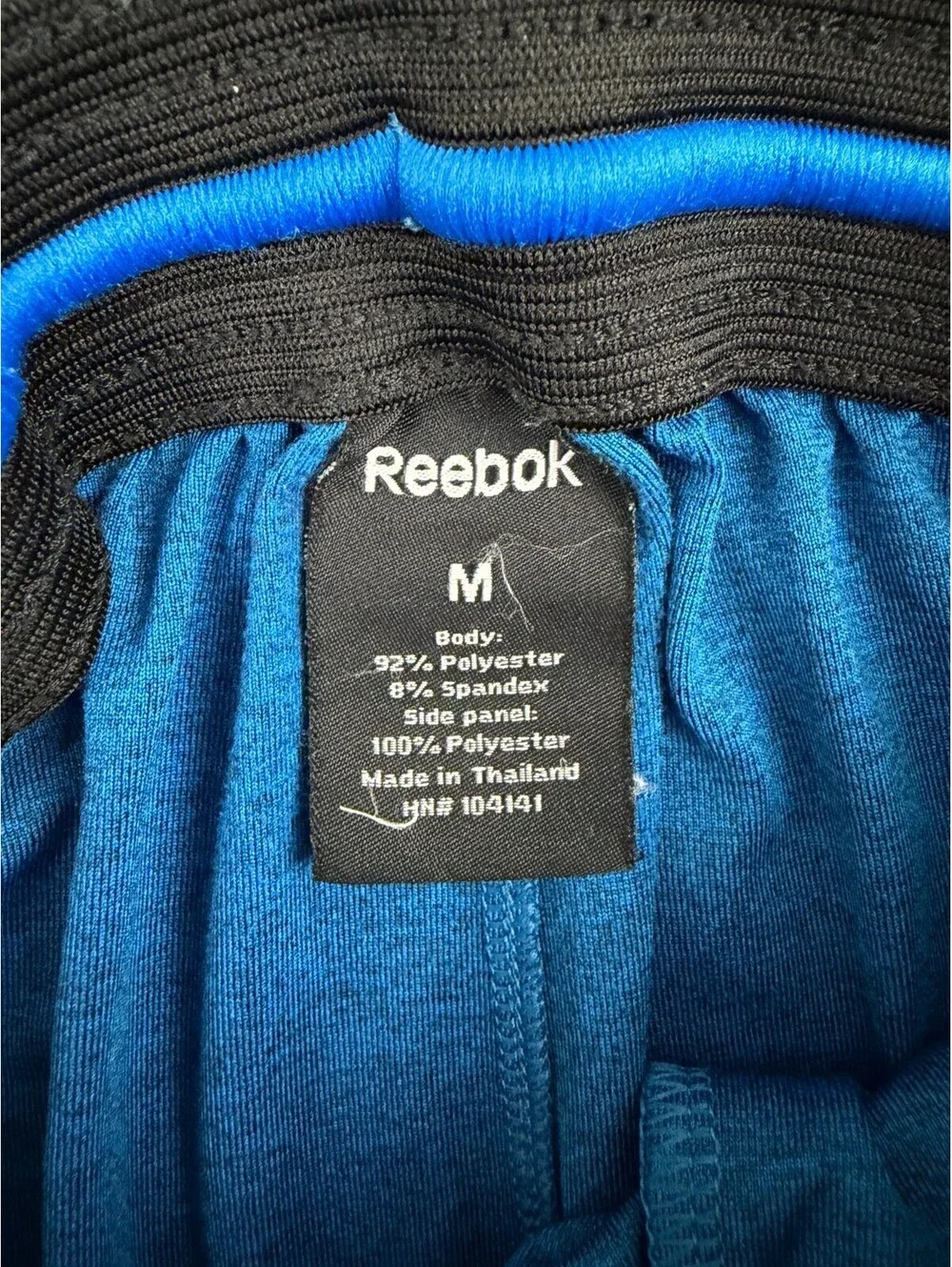 Reebok Blue/Black Athletic Performance Shorts Boys Size M Drawstring Elastic